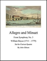 Allegro and Minuet for Clarinet Quartet P.O.D. cover